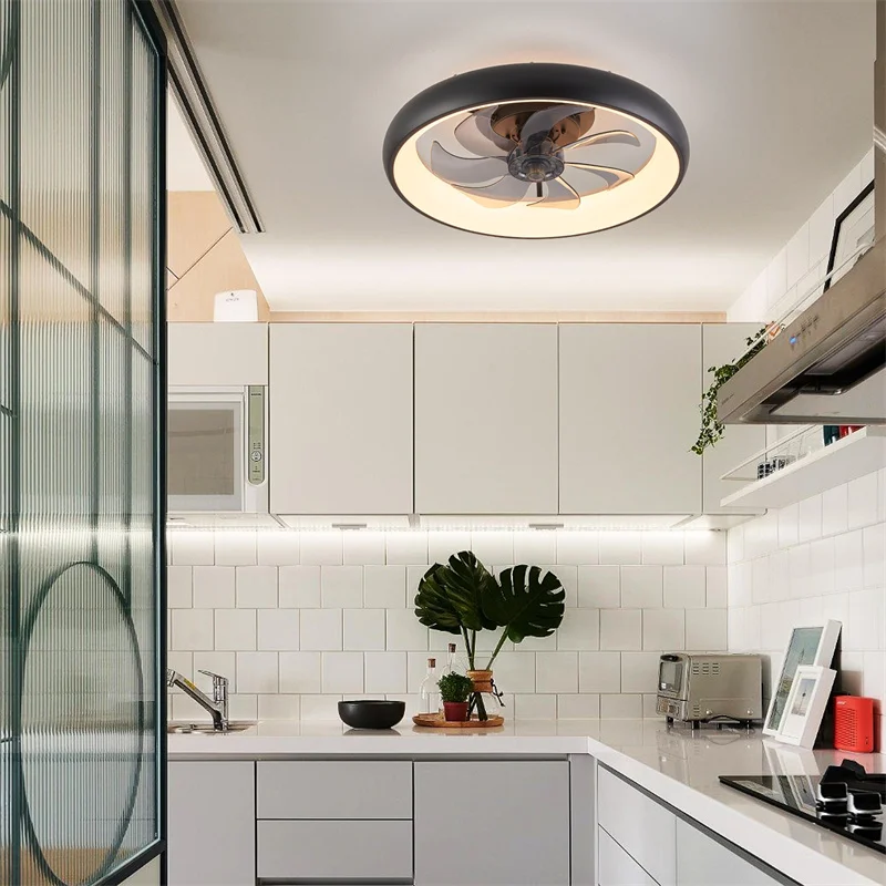 Modern Ceiling Fans Lamp Led Fan Light RC Dimmable Summer Winter Energy Conservation Fan Lamps 6 Level Luminaire Home Appliance