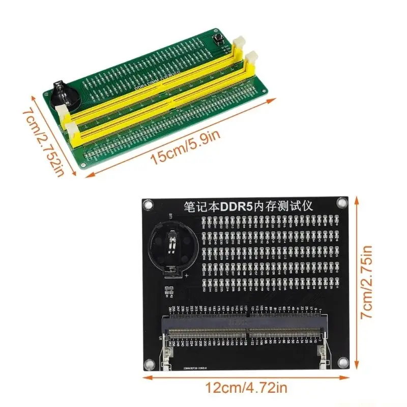 F62C DDR5 DDR4 DDR3 노트북 노트북 메모리 슬롯 테스터 카드(LED 표시기 포함)