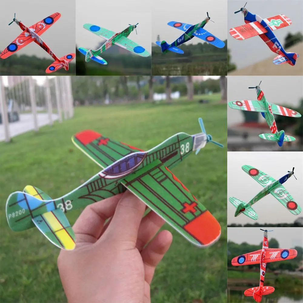 5Pcs Game Airplane Foam Airplane Model DIY Hand Throw Aircraft Flying Glider Toy Planes Plast Party Bag Fillers Children Toys 4