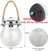 Creative Solar Led Glass Jar Light Outdoor Crackle Hanging Night Lights Waterproof Garden Decoration Patio Lawn Landscape Lamp 6