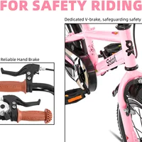 Vélo pour enfants STITCH pour filles et garçons de 3 à 9 ans, vélo pour enfants de 14/16/18 pouces avec roues d'apprentissage et freins à main 3
