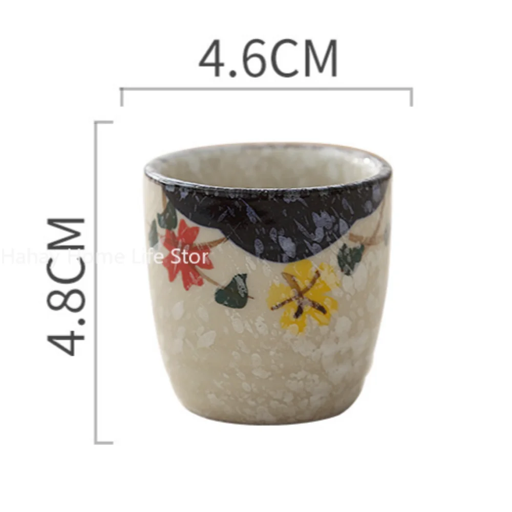 Japanese style Hefeng hand-painted ceramic tea cup wine cup small size drinking hotel heat-resistant thickened home tea ceramic coffee cup set