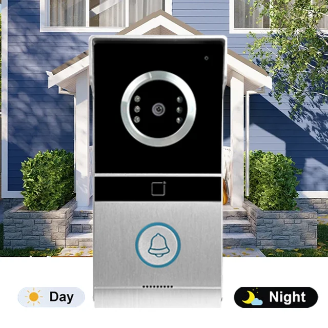 720P Video Doorbell 4.3‘’ Color  Screen Home Intercom Kits for RFID Access Control System Villa 4
