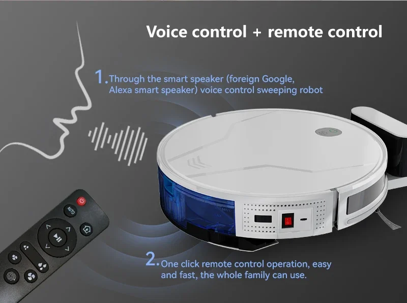 High Quality WiFi Tuya Control Robot Vacuum Cleaner Gyroscope Aspiradora Cleaning Robot Water Tank Mops Floor Home Cleaner