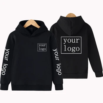 Custom Boy Girl Hoodies Casual Long Sleeve Children Hoodie DIY Text Logo Image Clothes Front/Back Print Fashion Sweatshirts Tops
