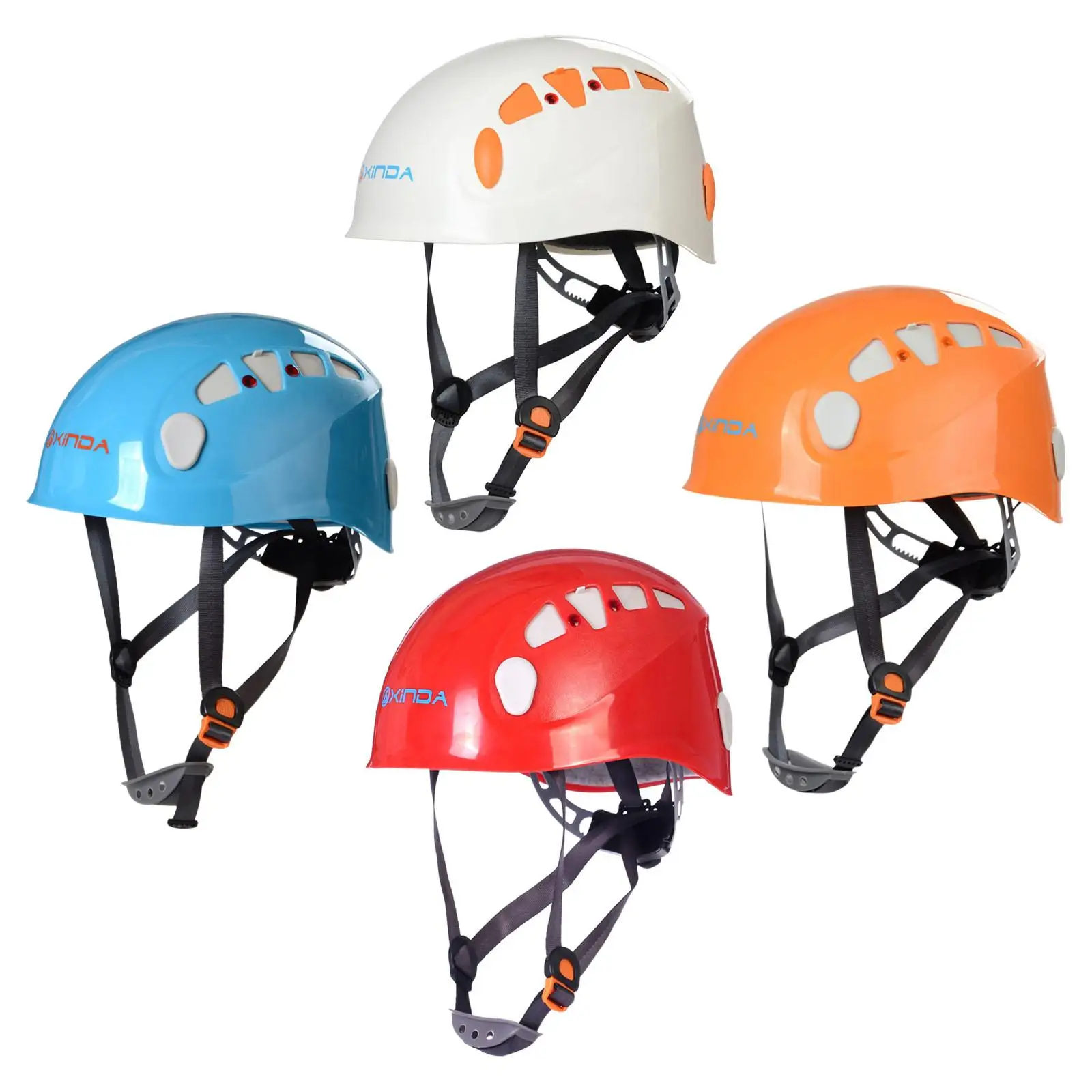 Climbing Helmet Protection with Chin Strap Construction Hardhat for Adults Mens Womens Mountaineering Rappelling Rope Descent