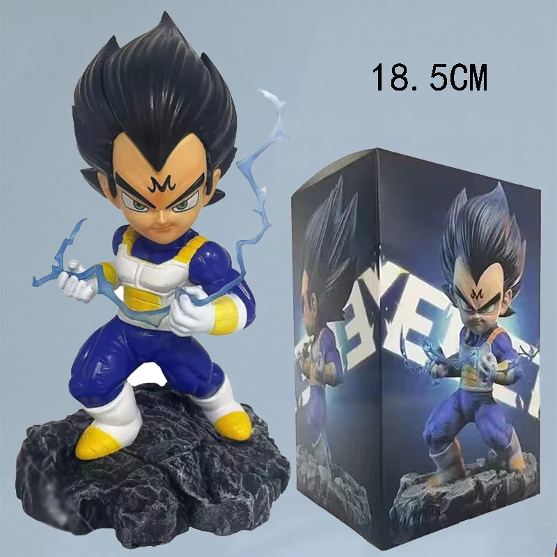 18.5Cm Anime Dragon Ball Figure Ssj Lightning Majin Vegeta Action Figures Spacesuit Figurine Dbz Statue Giocattoli Da Collezione In Pvc