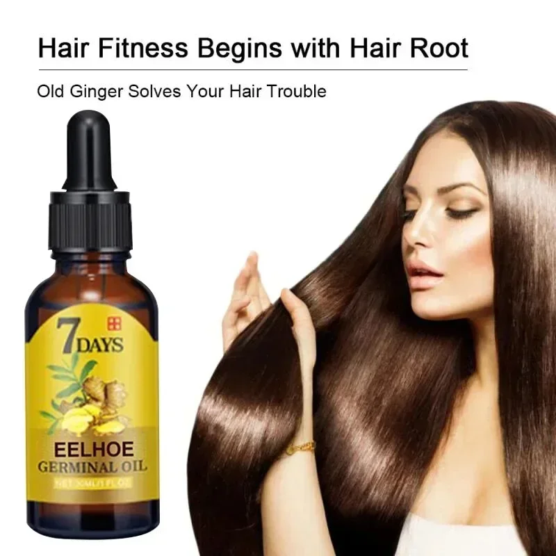 Ying59 10ml 7 Days Fast Ginger Hair Growth Serum Treatment Anti Hair Loss Scalp Fast Growth Men Women Thinning Dry Frizzy R