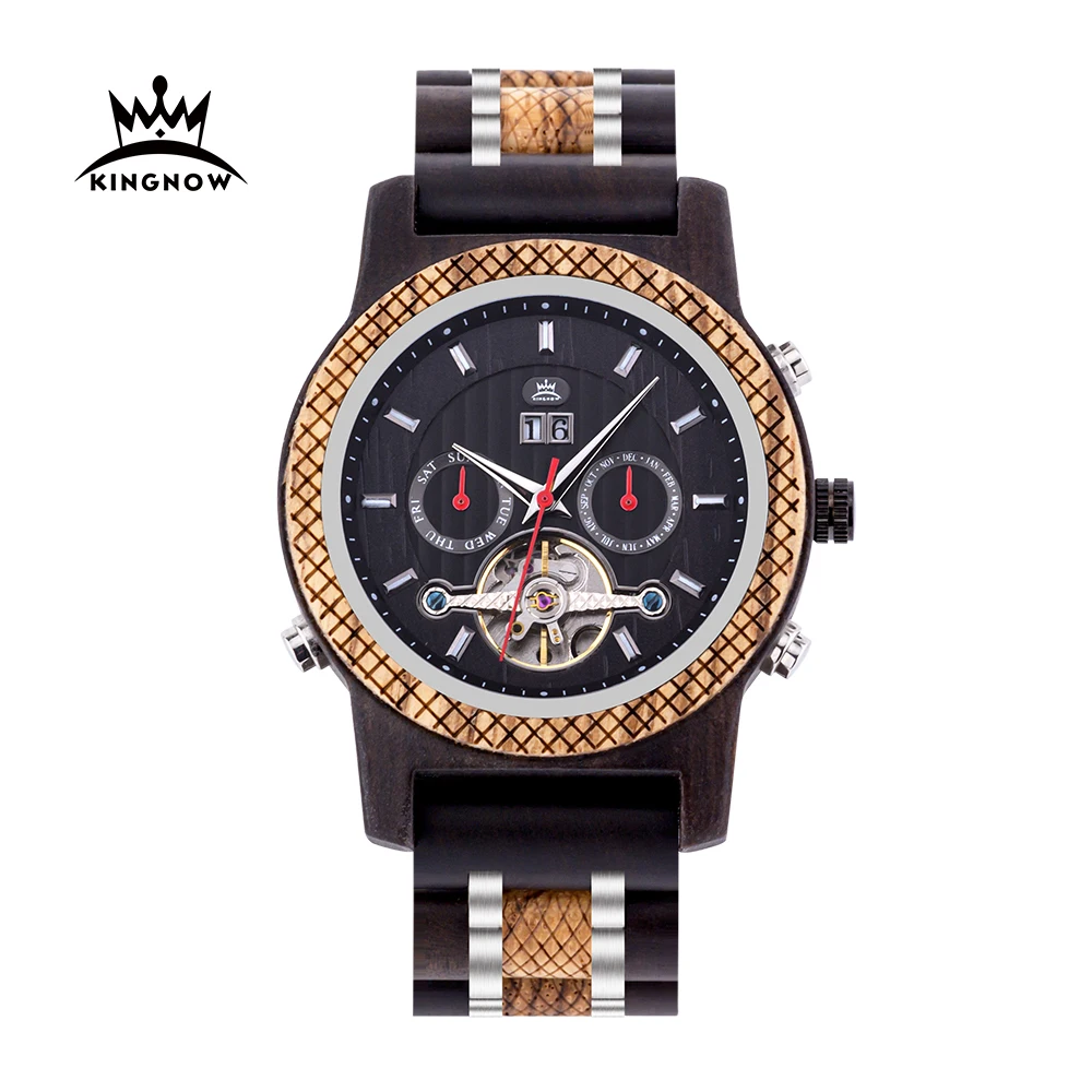 BOBO BIRD Wood Mechanical Watch Men Relogio Masculino Big Mens Watches Top Brand Luxury Timepieces erkek kol saati Customized images - 6