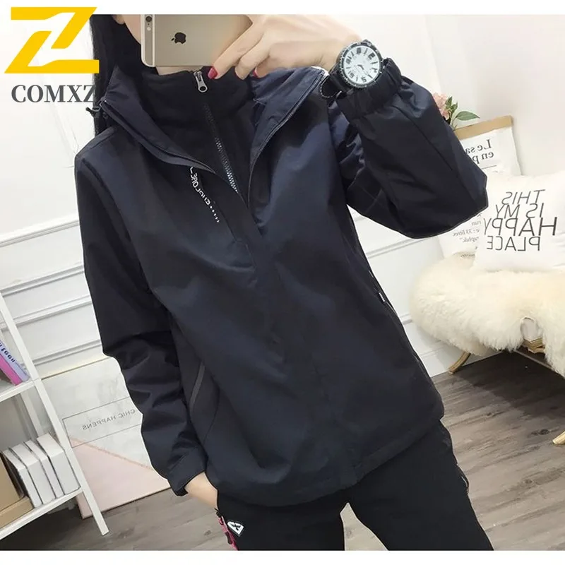 COMXZ Thickened Lightweight Mens Jacket Outdoor Rock Climbing Windproof Warm Parka Minimalist Hooded Travel Winter New Jackets