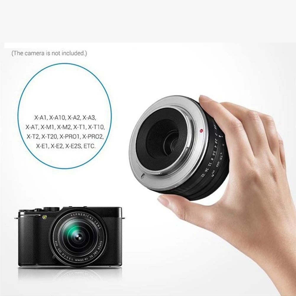 N05R VELEDGE 32MM F1.6 후지 마이크로 싱글 카메라 X-T X-PRO X-E 시리즈 카메라 렌즈용 수동 고정 초점 렌즈
