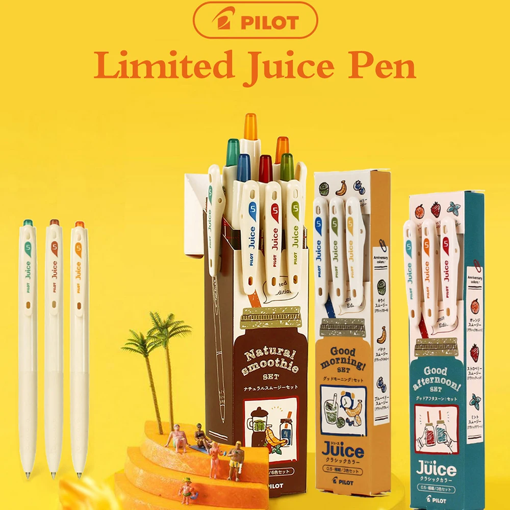 Japan PILOT 10th Anniversary Limited Pen Juice Pen Gel Pen 0.5 Color Set Fruit Vintage Smoothie Gel Pen
