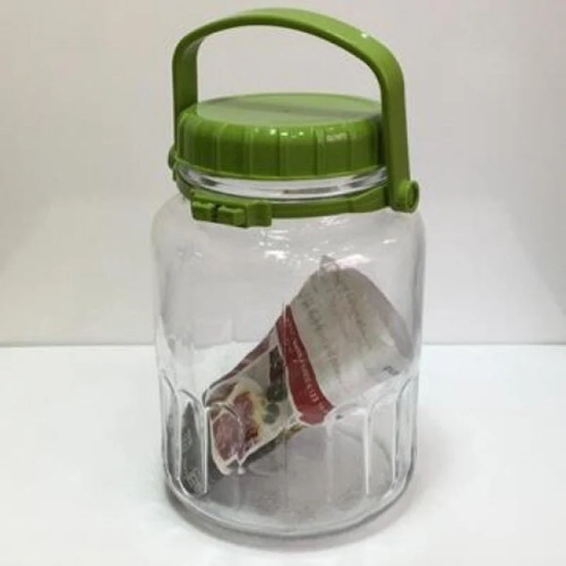 Pasabahce Harvest Jar With 3 Lt Green Lid