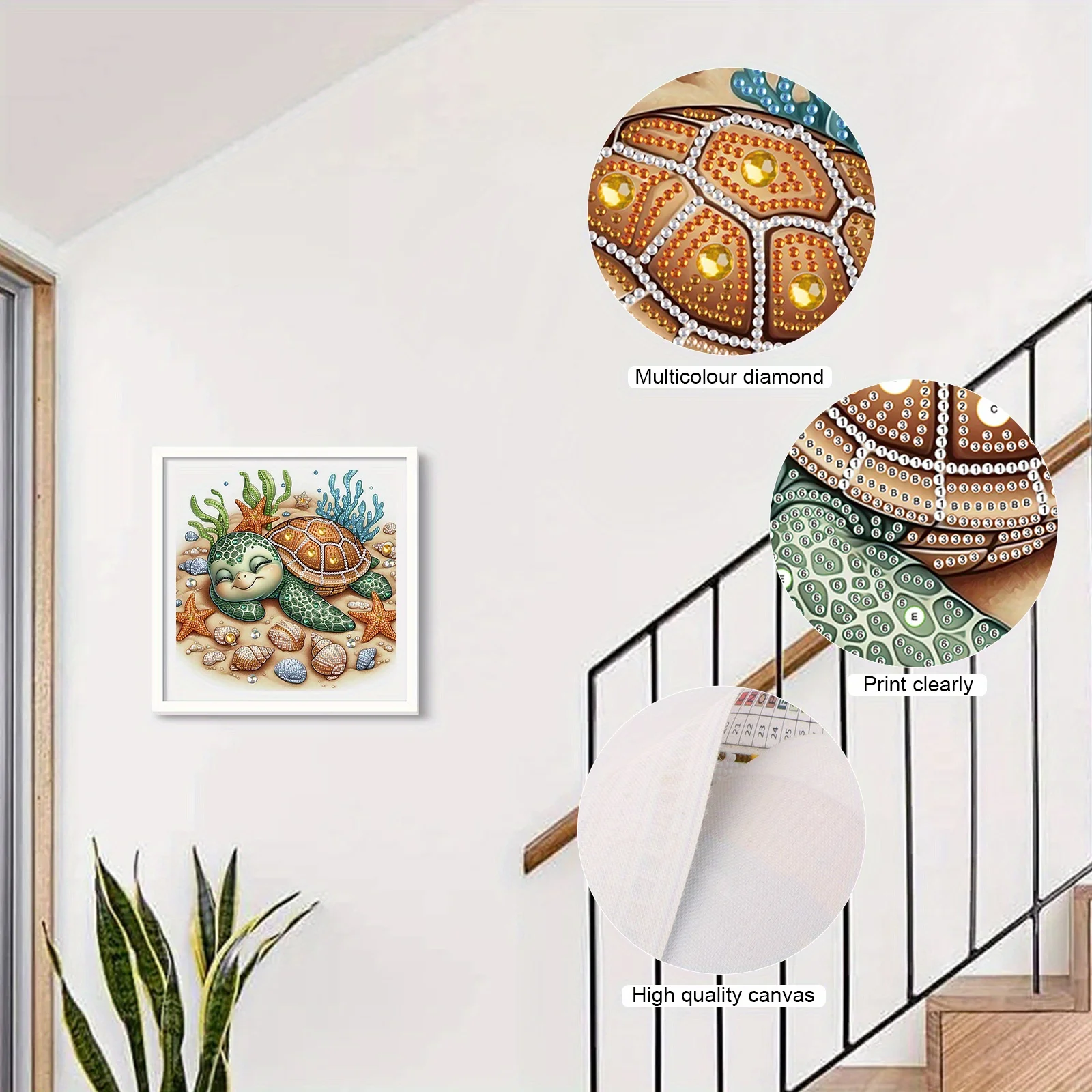 DIY Sleeping turtles 5D Special Shape Diamond Art Kits for Beginners Diamond Art Painting Kits for Home Wall Decoration Gift