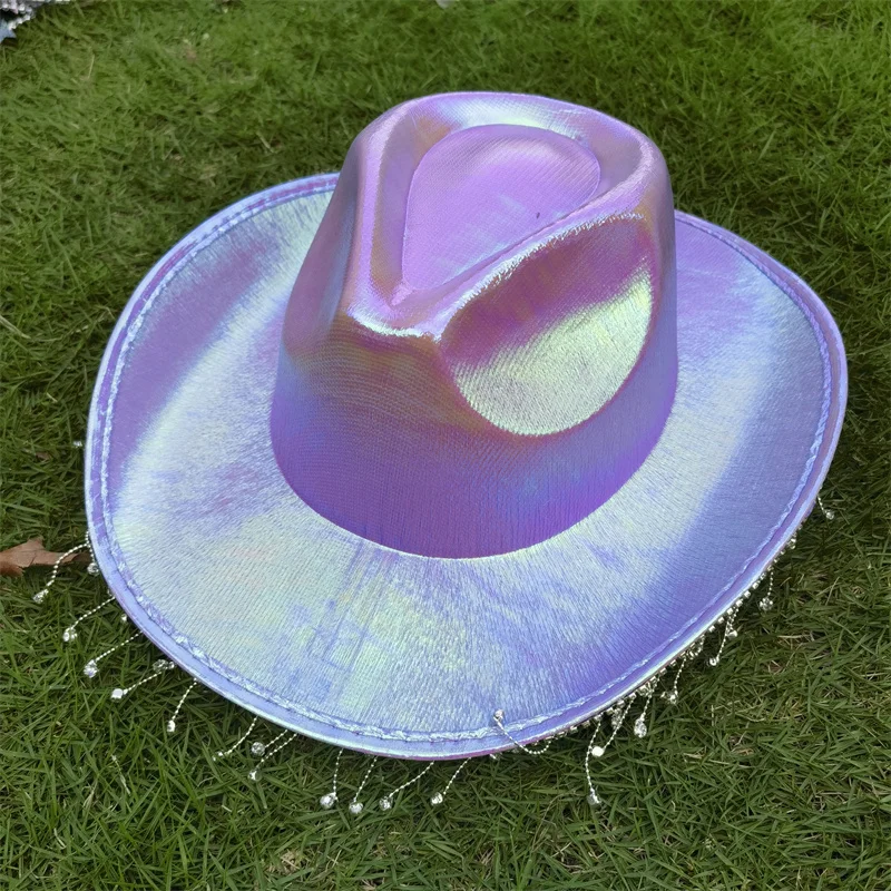 Cowboy Hat Western Cowboy New Design Wedding Decorate Bride Pink White Red Woman Caps Luxury Star 모자 Sombrero Vaquero Sombrero