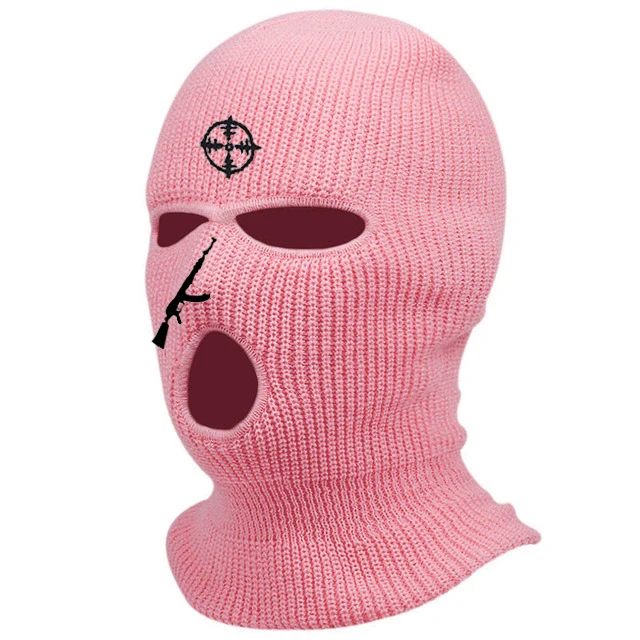 skully hat men's 1Pc AK47 Embroidery Balaclava Face Mask for Cold Weather, Winter Ski Mask for Men and Women Thermal Cycling Mask free shipping new era skully beanie Skullies & Beanies