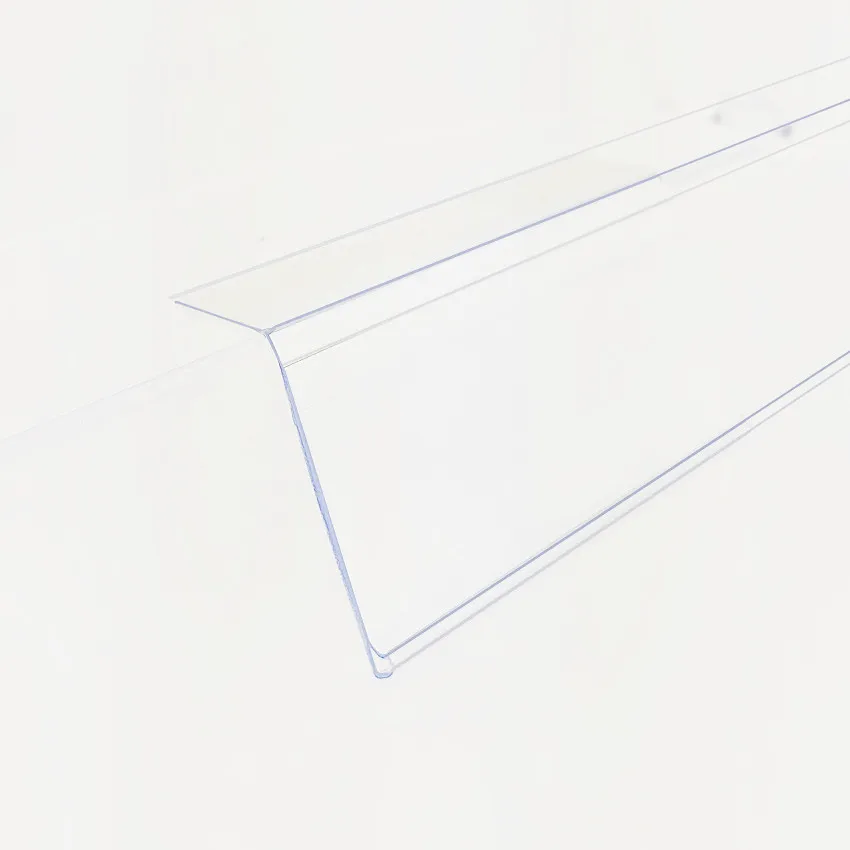 Plastic PVC Shelf Merchandise Data Strips Price Talker Sign Display Label Card Holder Adhesive Tape Supermarket Rack 1Pack