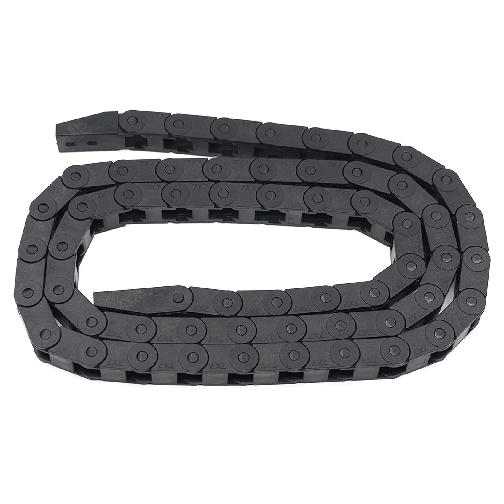 

1 м черный гибкий 7x7 мм Цепной кабель, тип моста без цепи, подходит для 3D принтеров и станков с ЧПУ