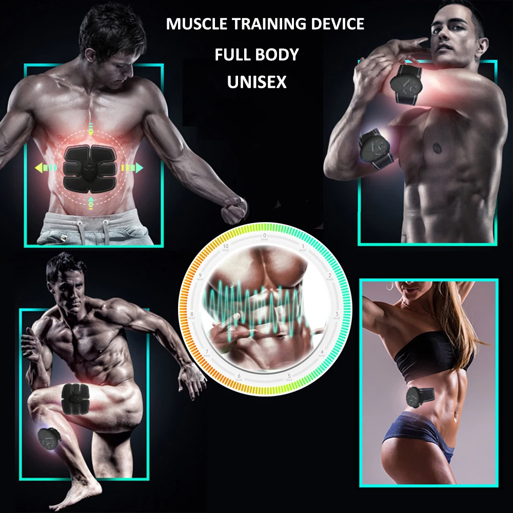 Cheap EMS Wireless Muscle Stimulator Trainer Smart Fitness Abdominal  Training Electric Weight Loss Stickers Body Slimming Massager