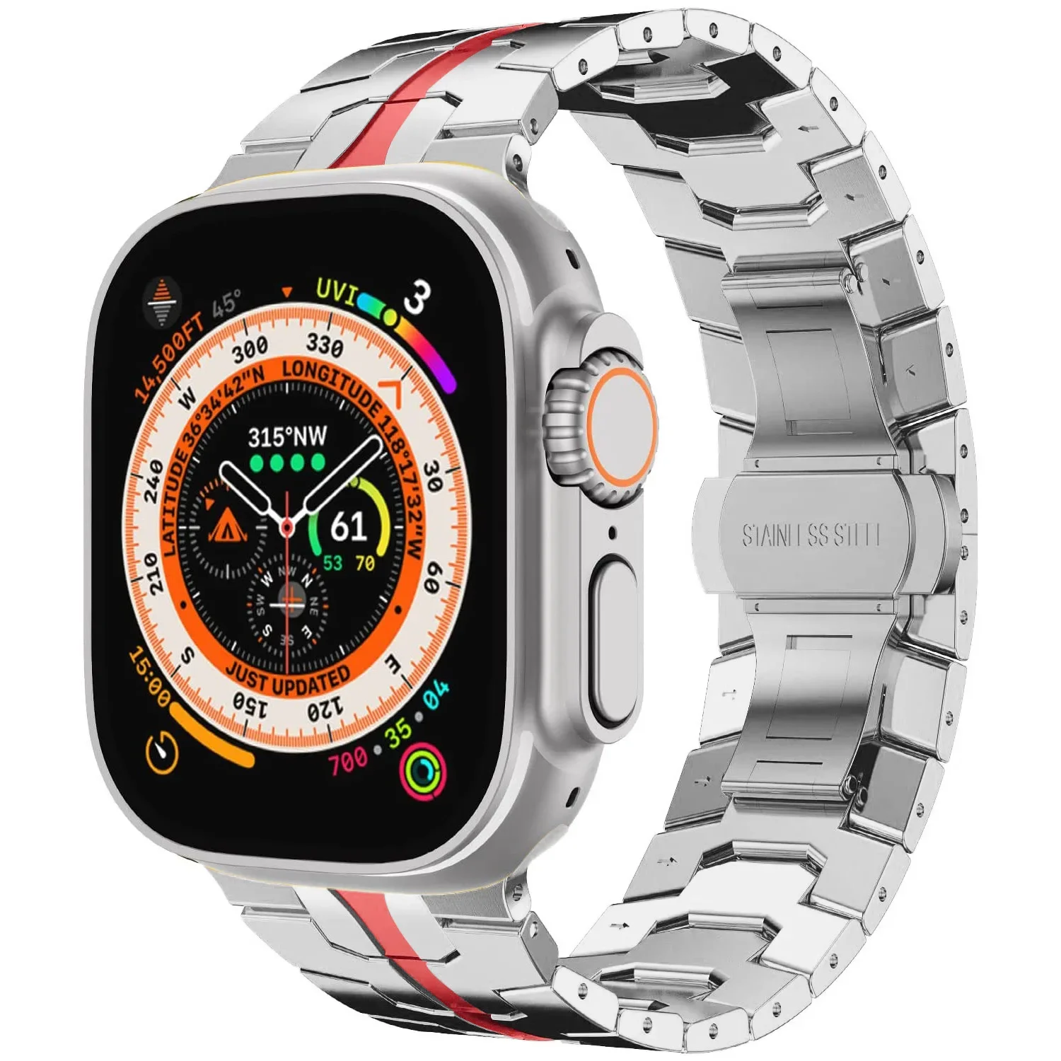 Stainless Steel Metal Strap for Apple Watch - Elegant Wristband Replacement