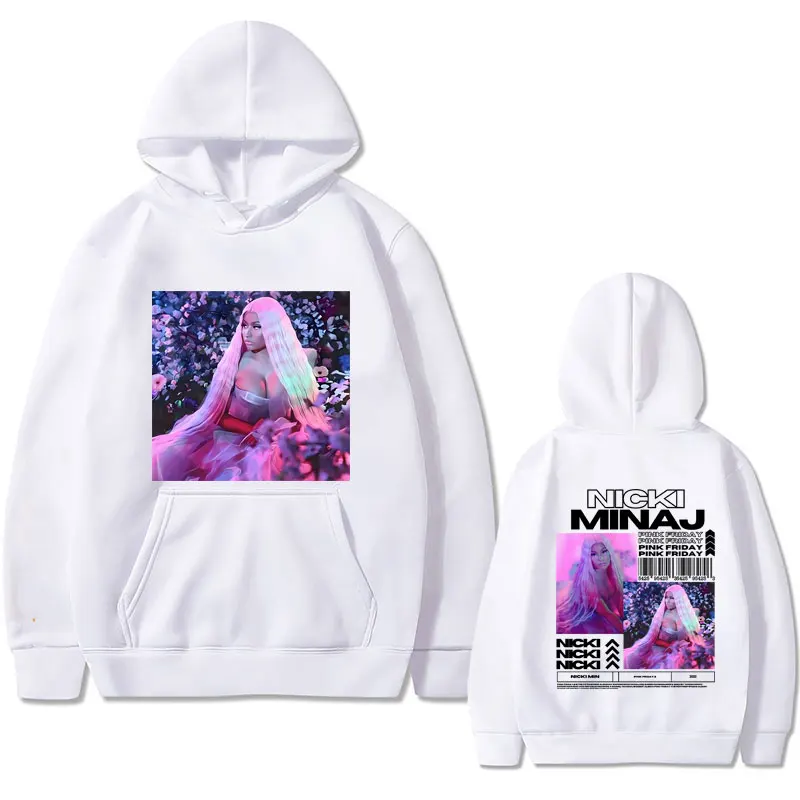 Nicki Minaj Pink Friday Album Print Hoodie Men's Hip Hop Oversized Streetwear Men Women Fashion Hoodies Male Vintage Sweatshirt
