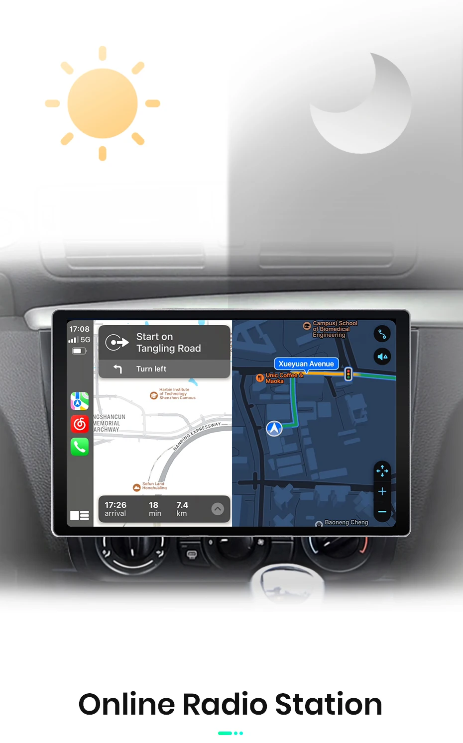Junsun x7 max 13.1 "2k ai Stimme drahtloses Carplay Android Auto Autoradio für BMW 1er 1er Serie e88 e82 e81 e87 Autoradio – Detail 11