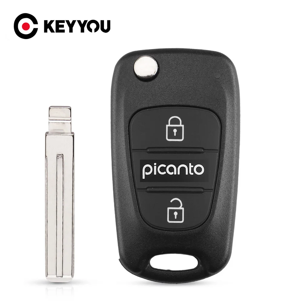 Remote Control Picanto KEYYOU 10X New 3 Buttons Flip Folding Remote Key Shell For KIA Picanto ...
