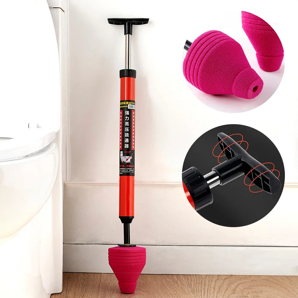 Toilet Plunger Drain Clog Remover Tool Manual High Pressure Air Drain Cleaner for Sink Bathroom Kitchen Bathtub Clogged Pipe