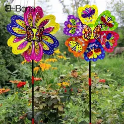 Butterfly Flower Windmill Colourful Wind Spinner Garden Yard Decoration Kids Toy