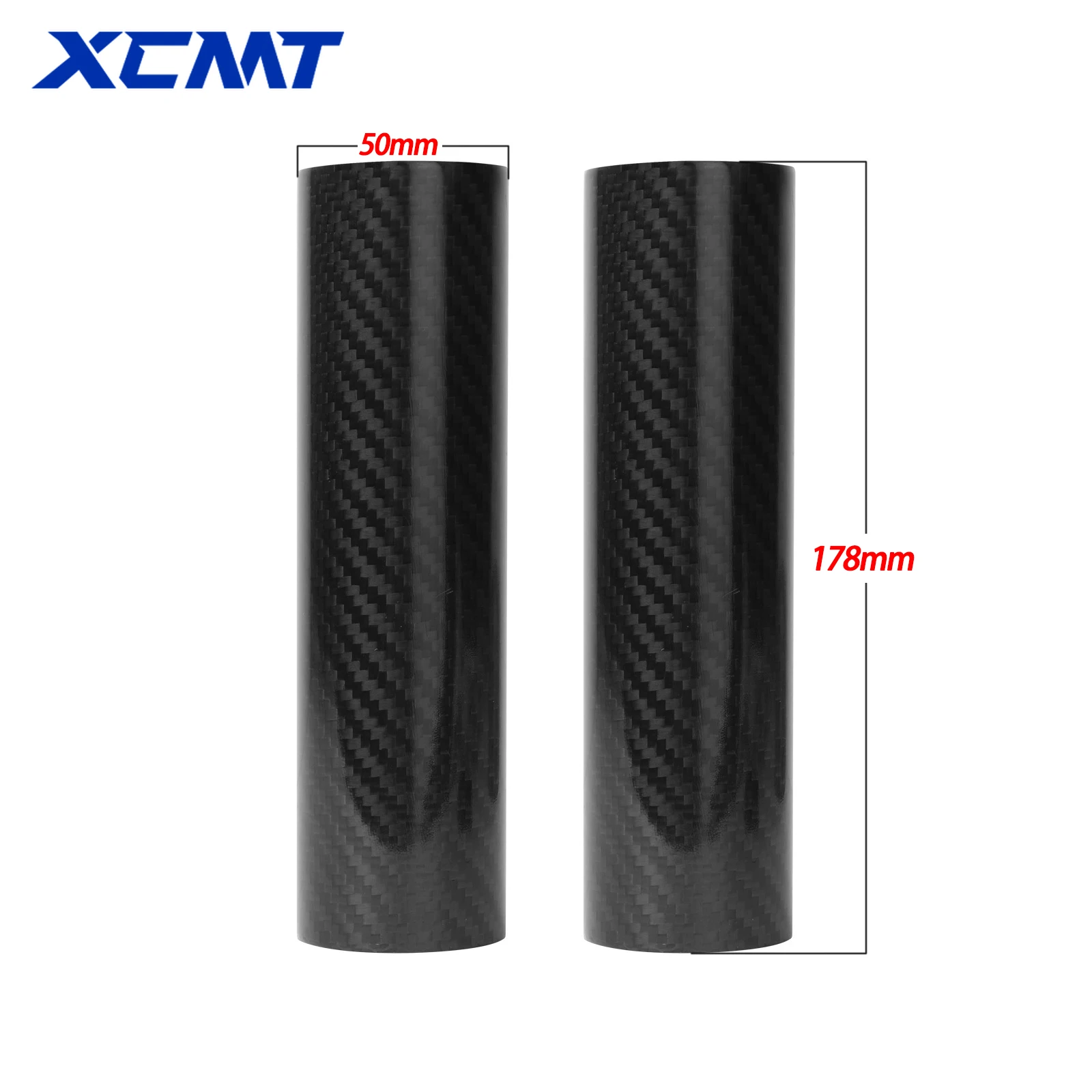 Motorcycle 160-260MM Carbon Fiber Adjustable Front Fork Shock Guard Protector Fo