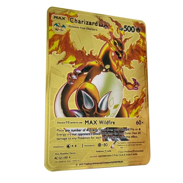 1996 1st Edition metal Cards Charizard Blastoise Venusaur Mewtwo Game Collection Alloy Card