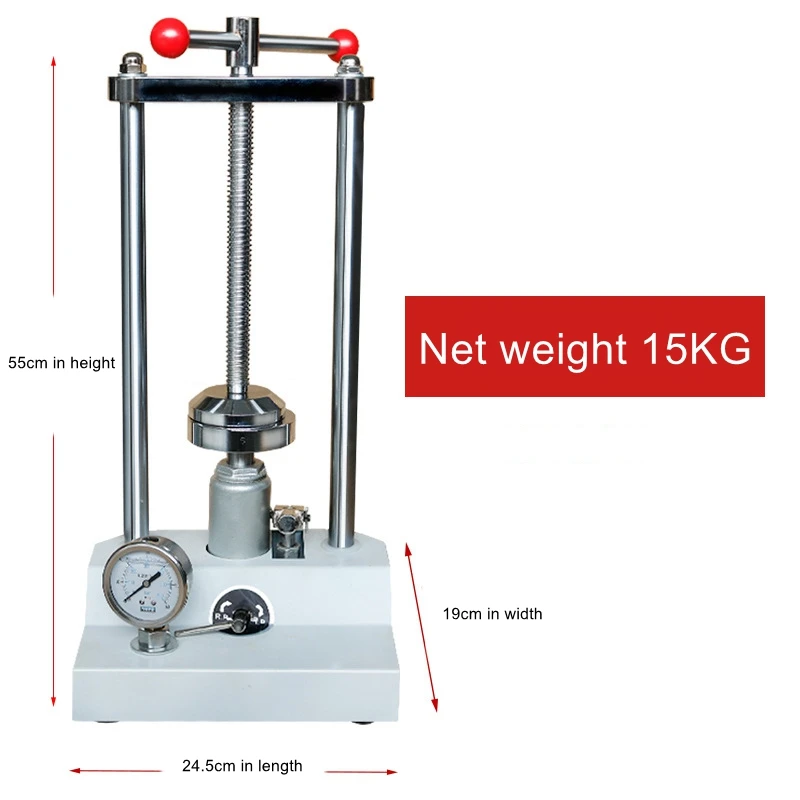 Dental hydraulic squeezer for dental laboratory, dental hydraulic squeezer, automatic squeezer with pressure gauge