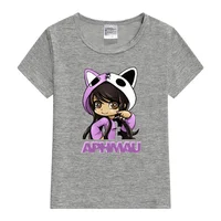 Aphmau Children Cotton Clothing Kawaii Princess girl T shirt Children's Clothing Cartoon Anime Boys Girls Shirt Summer Tops tee 3