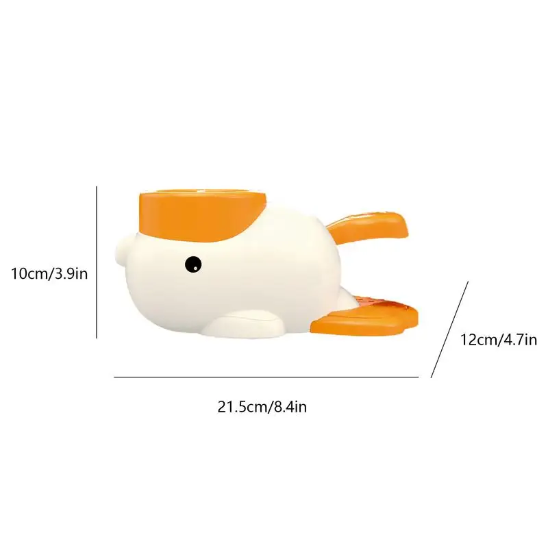 Flying Disc Catching Toy Duck Design Launcher Toy Kit Step-on Flying Saucer Launch Set Outdoor Toys For Boys Girls