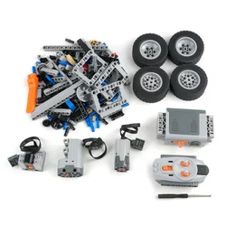 Advanced Remote Control Off - Road RC Car Building Kit with Motorized Blocks and Puzzle Features (With Motor)