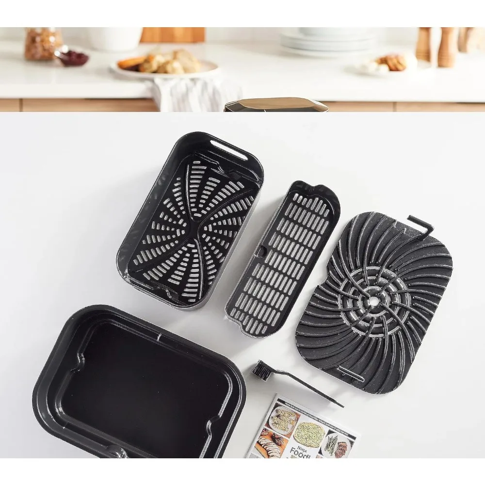 XL 6-in-1 Indoor Grill with Air Fry, Roast, Bake, Broil & Dehydrate, Smart Thermometer. 4