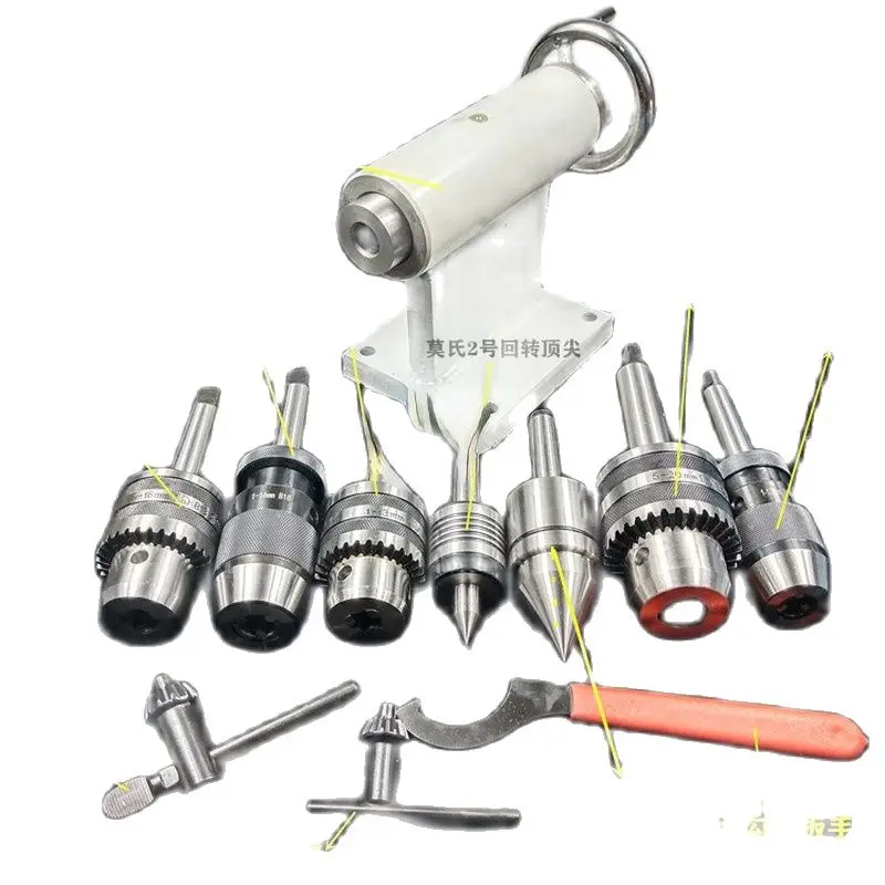 MT2 Micro lathe MT2 Tailstock Woodworking Telescopic Rotary Timble Bead Machine Moving Center Rotary Tailstock