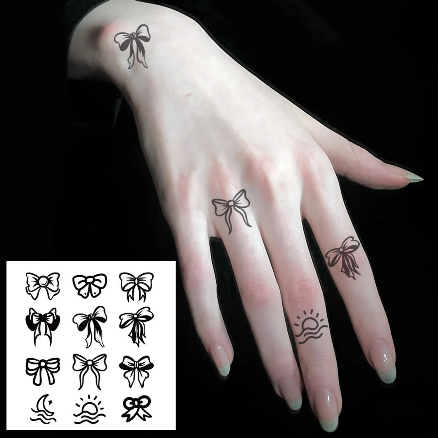 Waterproof Temporary Tattoo Stickers Cartoon Bowknot Body Arts