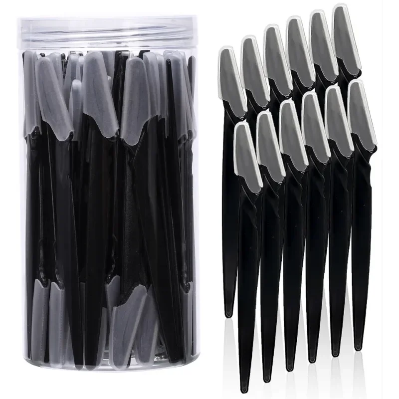 Eyebrow Trimmer Set Eyebrow Trimmer Eyebrow Razor Set Eyebrow Razor 30Pcs/Bottle Eyebrow Razors With Container Facial Eye Brow Trimmer In Case Hair Removal Shaver Safe Blades Trimming Tools