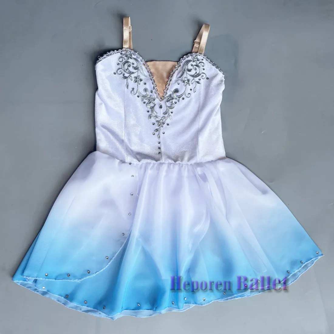 

Children Light Blue Soft Ballet Dress Hall Quixote God Of Love Cupid Charm Variations Sky Blue Ballet Performance Skirt