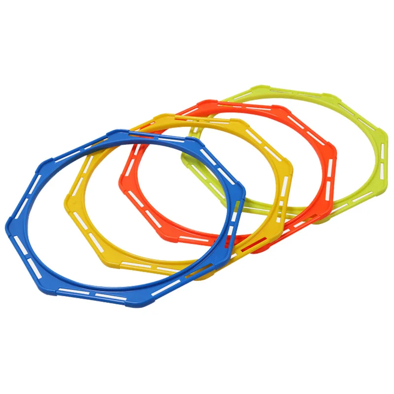 6Pcs With Bag 50cm Octagonal Training Ring Agility Ring Fitness Football Basketball Training Speed Rings