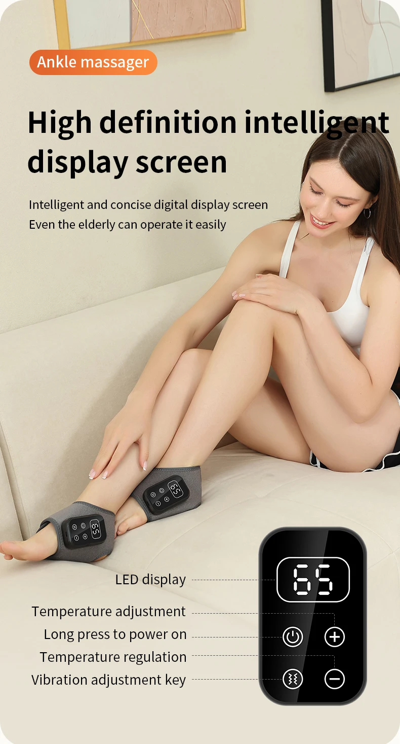 Electric Foot And Knee Massager With Vibration And Heat Therapy_voghion.com