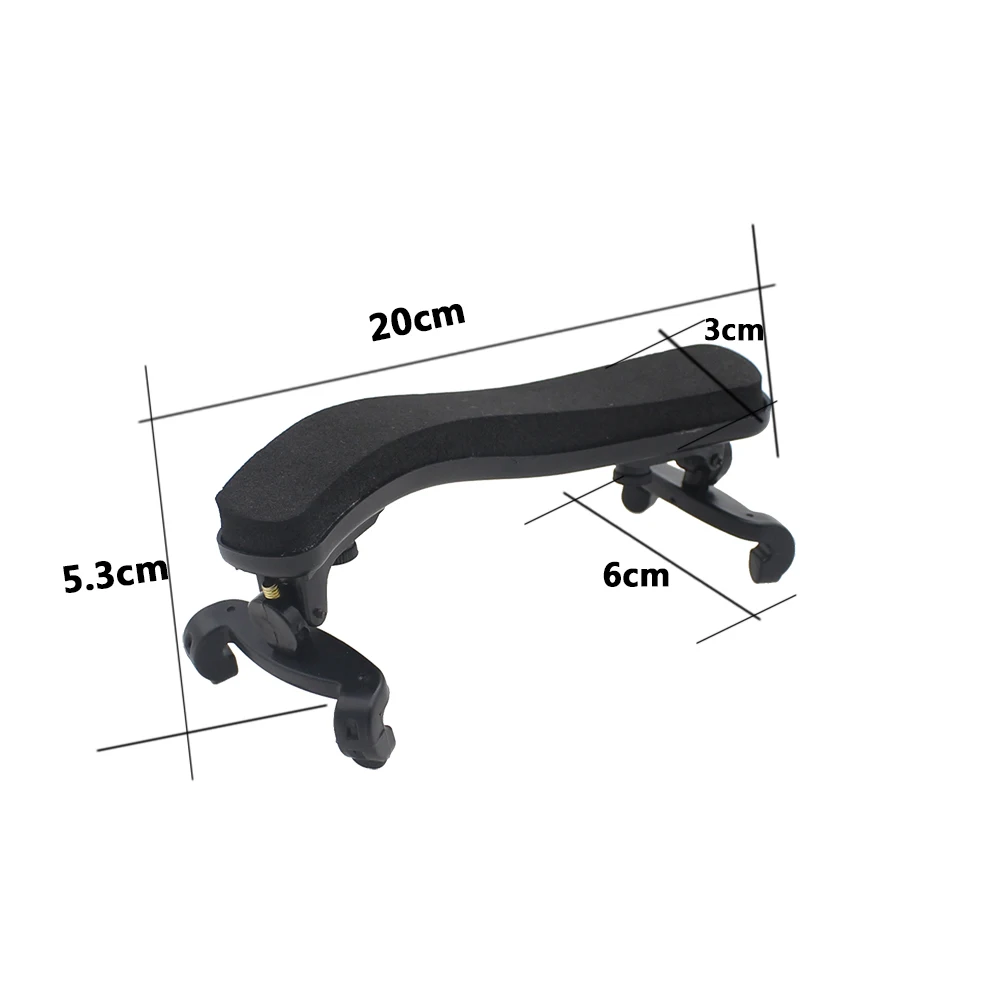 Violin Shoulder Rest Adjustable Universal Violin Shoulder Rest Violin Accessories Plastic EVA Pad for 3/4 and 4/4 Violin Violins