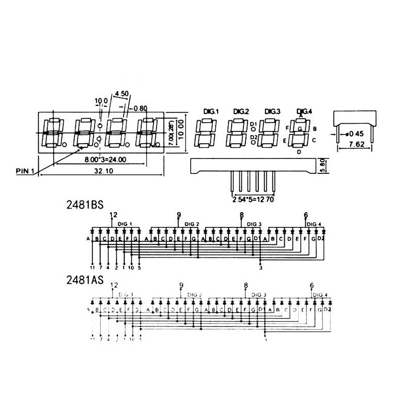 Display LED a 7 Segmenti da 1,8 Pollici, 1 Cifra, Catodo Comune Rosso, Tubo Digitale LED da 1,8 Pollici - Image 5