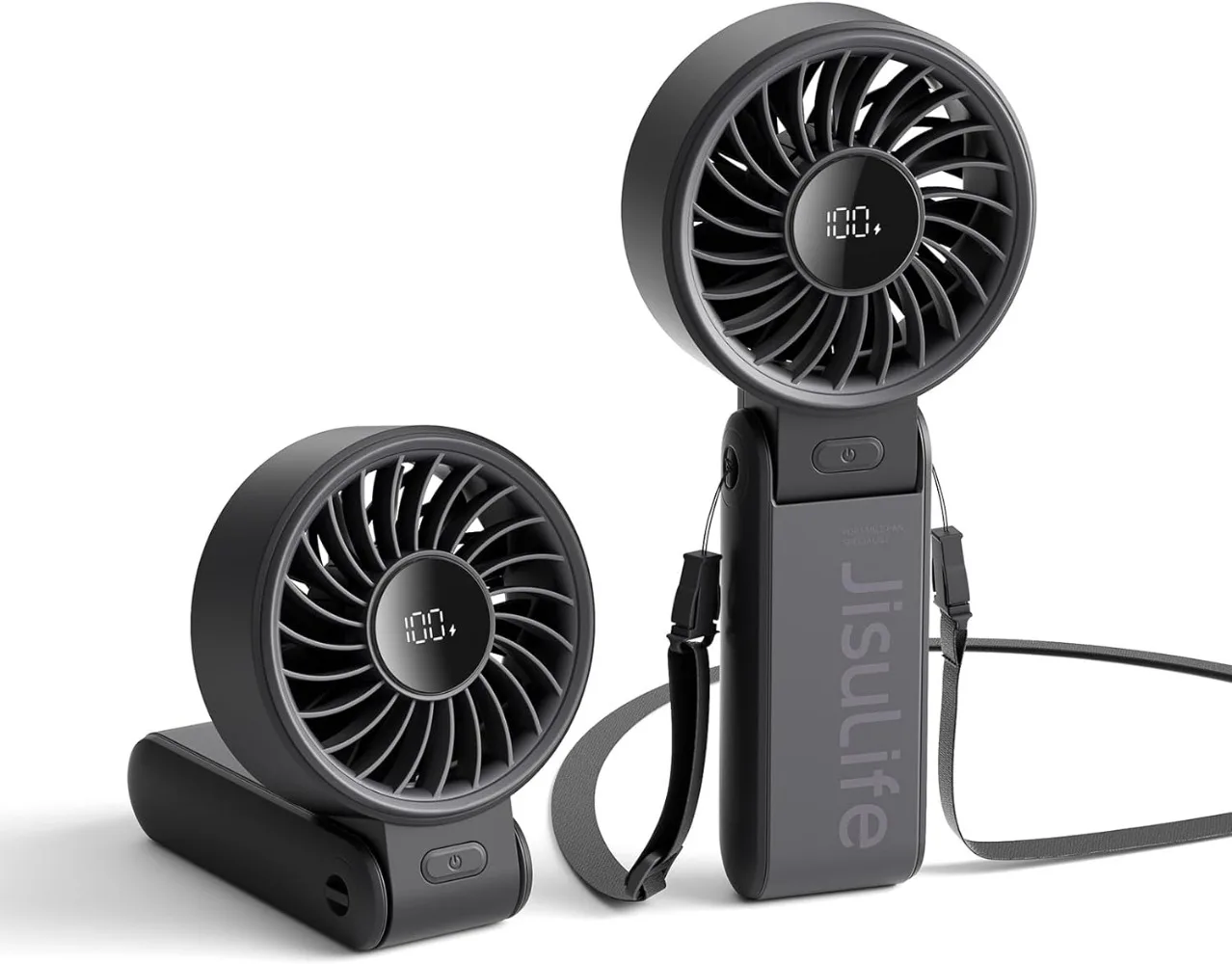 

Powerful Portable Fan with LED Display 19.5 Hours Maximum Cooling 5000mAh 150°F Folding 5 Speeds