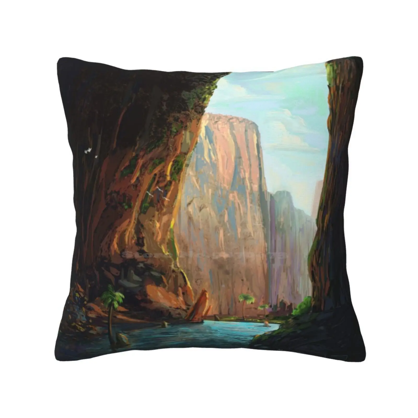 Наволочка для подушки тропический рай, летняя пляжная наволочка с милым винтажным рисунком зеленого и синего цветов, для Гавайского моря