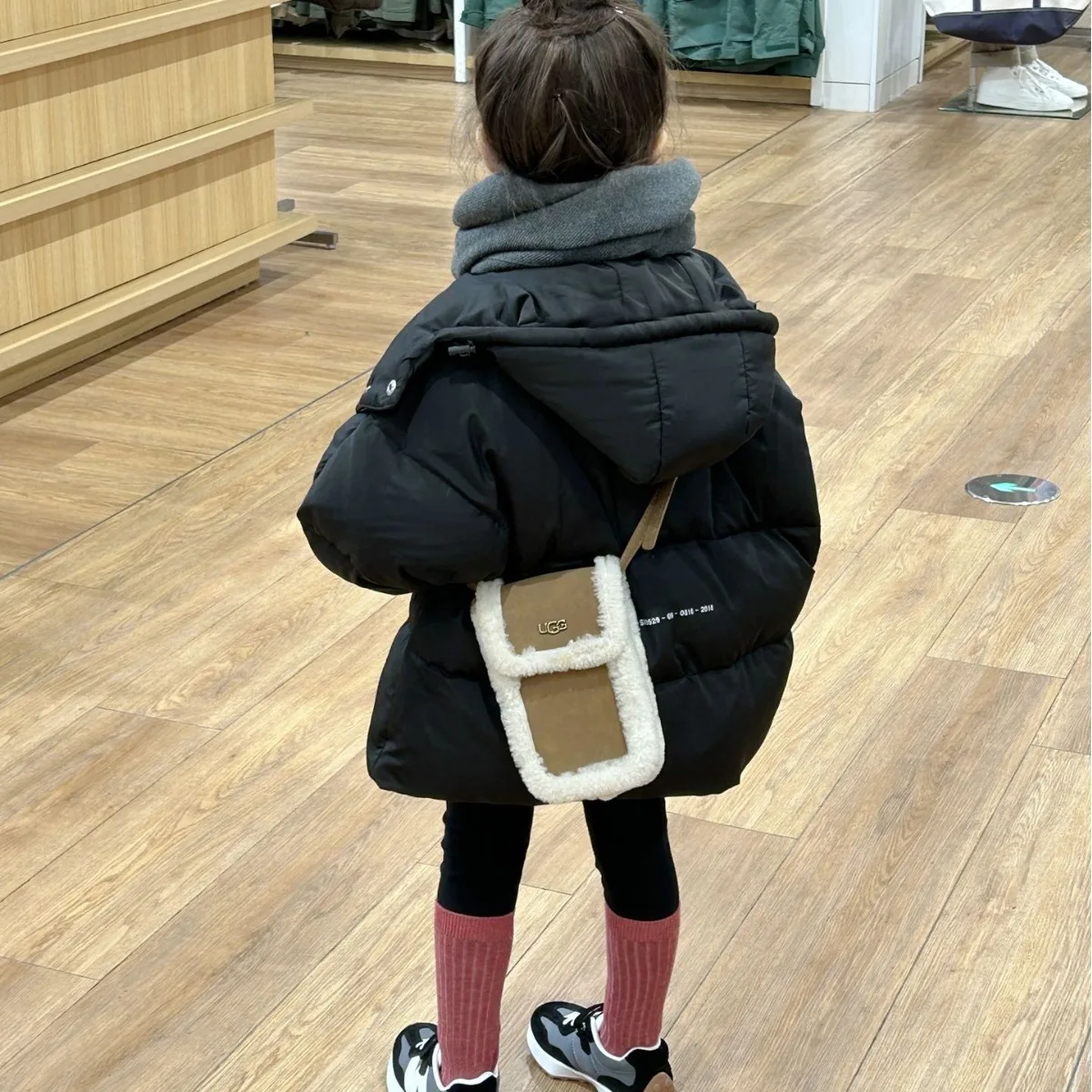 

Korean 2023 Children Girls 2PCS Clothes Set Fleece Thicken Hooded Toddler Girl Down Jacket Suit Solid Leggings Baby Girl Outfits