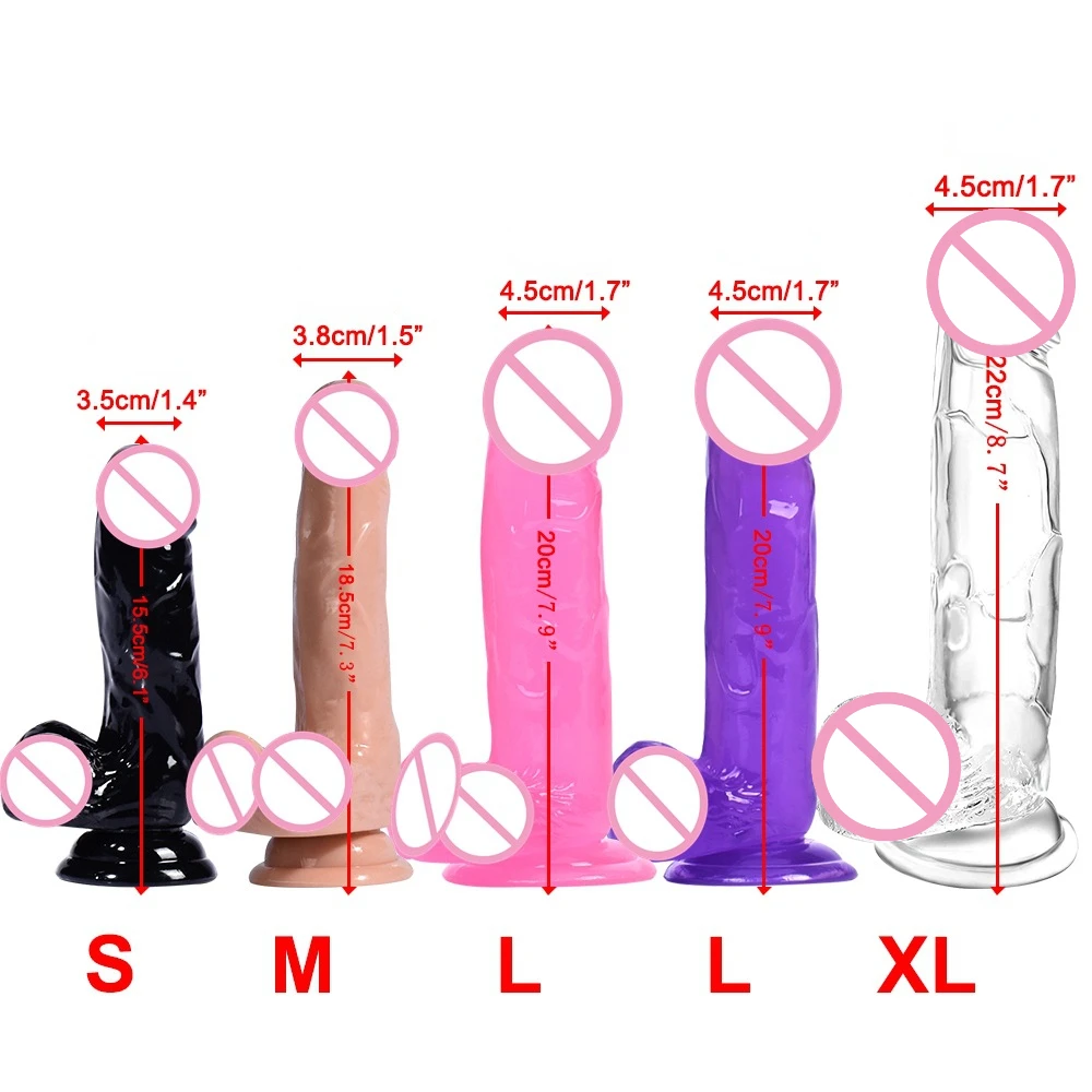Künstliche Penis für Frauen Vaginal Sex Leistungsstarke Saugnapf Gelee Dick Dildo Masturbatoren Penis Weibliche Erwachsene Anal Sex Spielzeug Stick 1