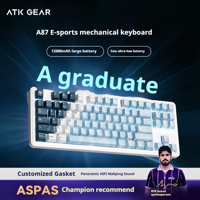 Atk A87 Pro ワイヤレス Bluetooth 3 モードメカニカルキーボード Rgb