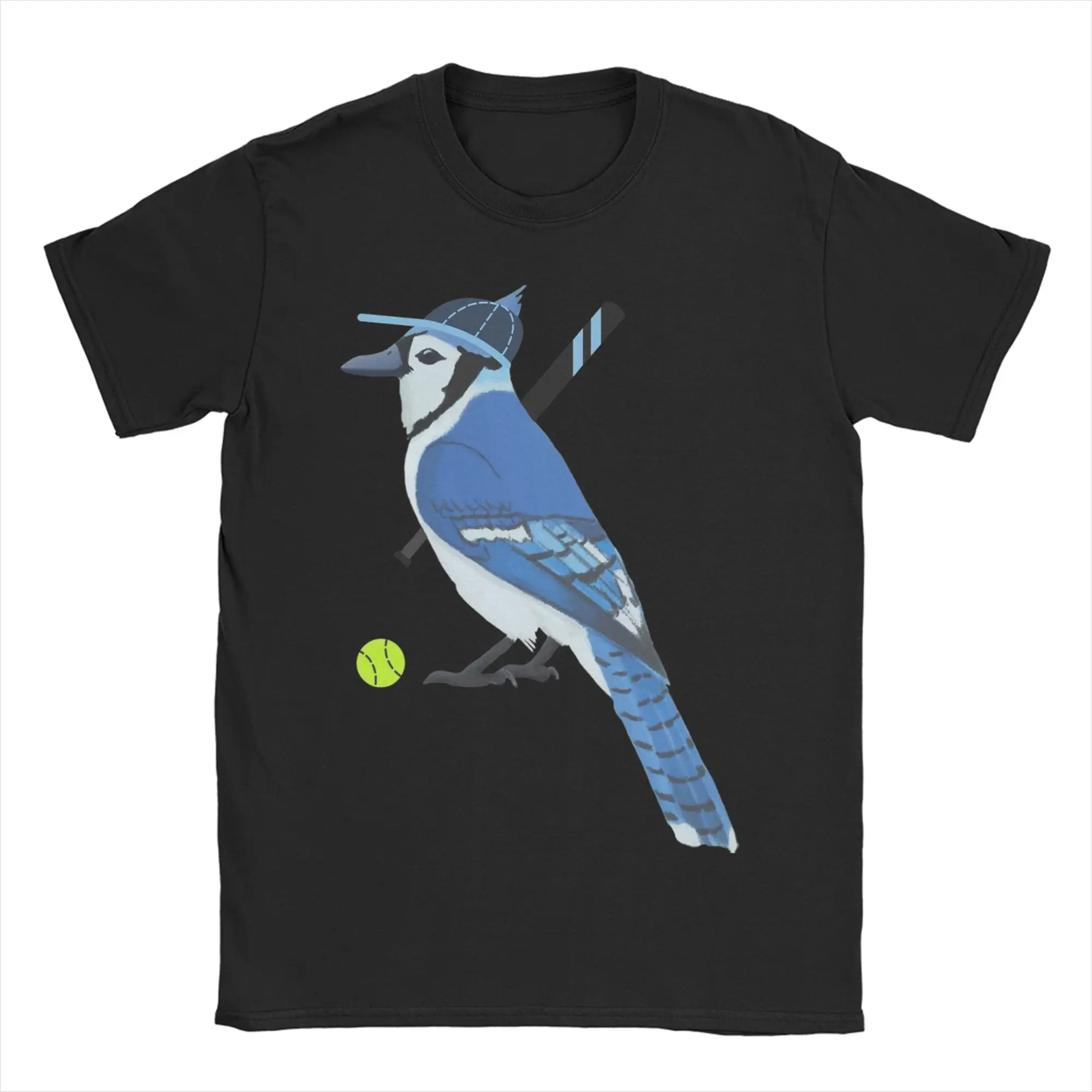 Toronto Blue Bird Pure Cotton Unisex Baseball Tee - Round Neck, Short Sleeve, Plus Size